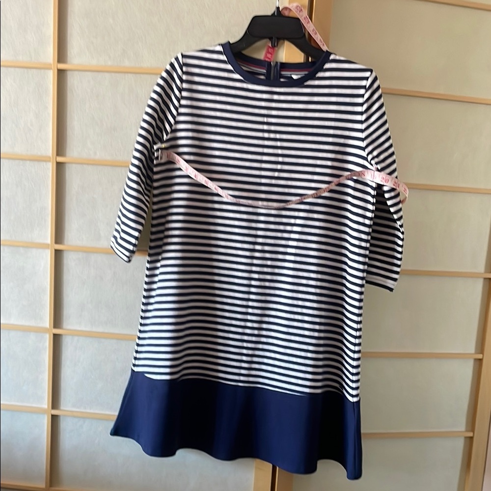 Tommy Hilfiger Navy Blue and White
 A-Line Dress